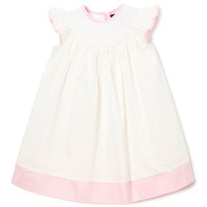 White & Pink Angel Sleeve Dress